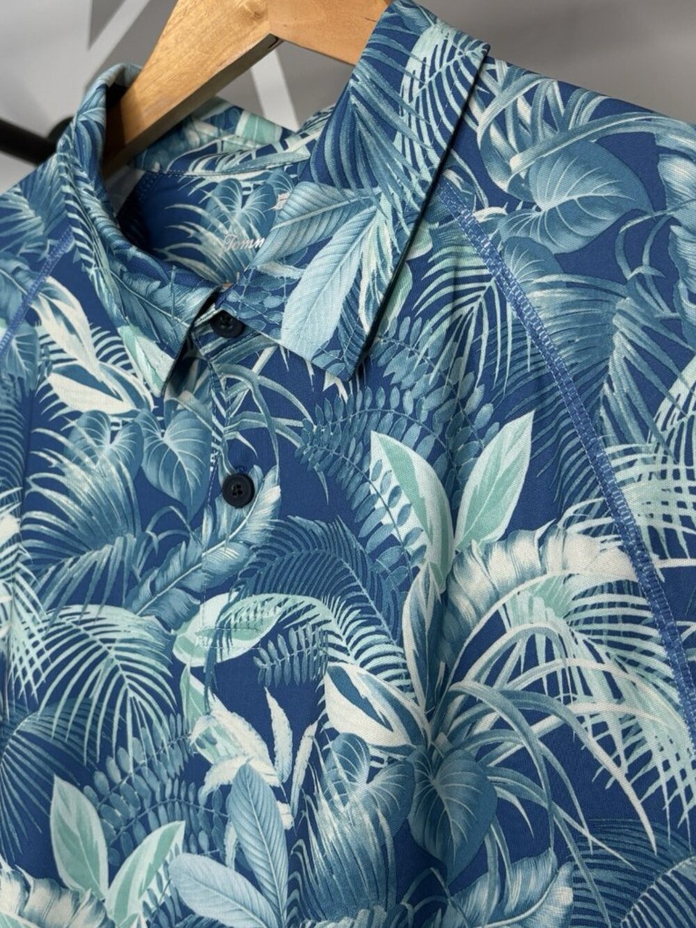 Tommy Bahama IslandZone Fuego Palms Polo Shirt Men’s XL Blue Performance Stretch - Picture 3 of 12